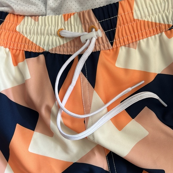 NWT SVRN Code Swim Trunks Mens XL Orange Blue Geo Sovereign Board Shorts - Picture 4 of 8